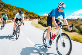 Group of road cyclists