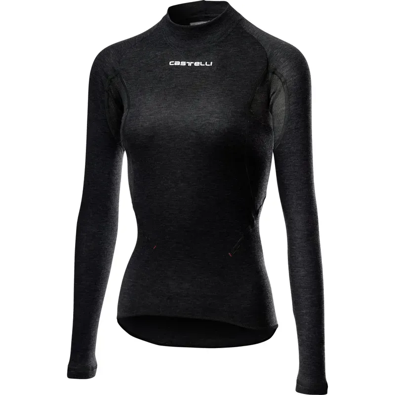 Castelli Flanders 2 Warm Long Sleeve Womens Baselayer in Black