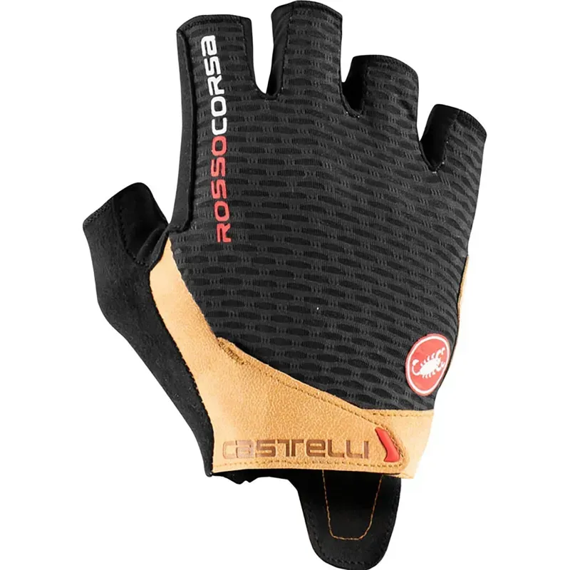 Castelli Rosso Corsa Pro V Gloves / Black/Tan x-small