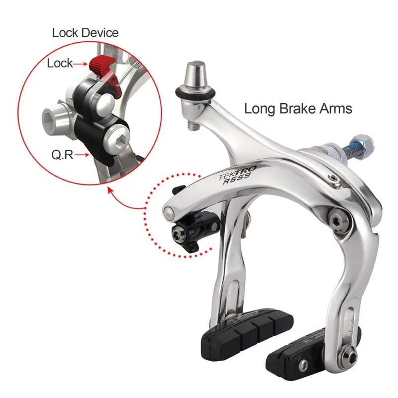 Tektro R559 55-73mm Extra Long Drop Caliper Pair in Silver-2