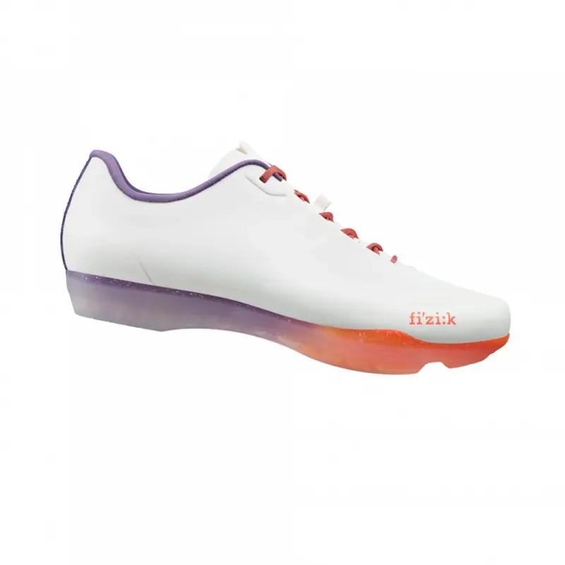 Fizik Tempo Beat Shoes in White/Orange