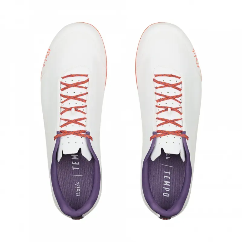 Fizik Tempo Beat Shoes in White/Orange-5