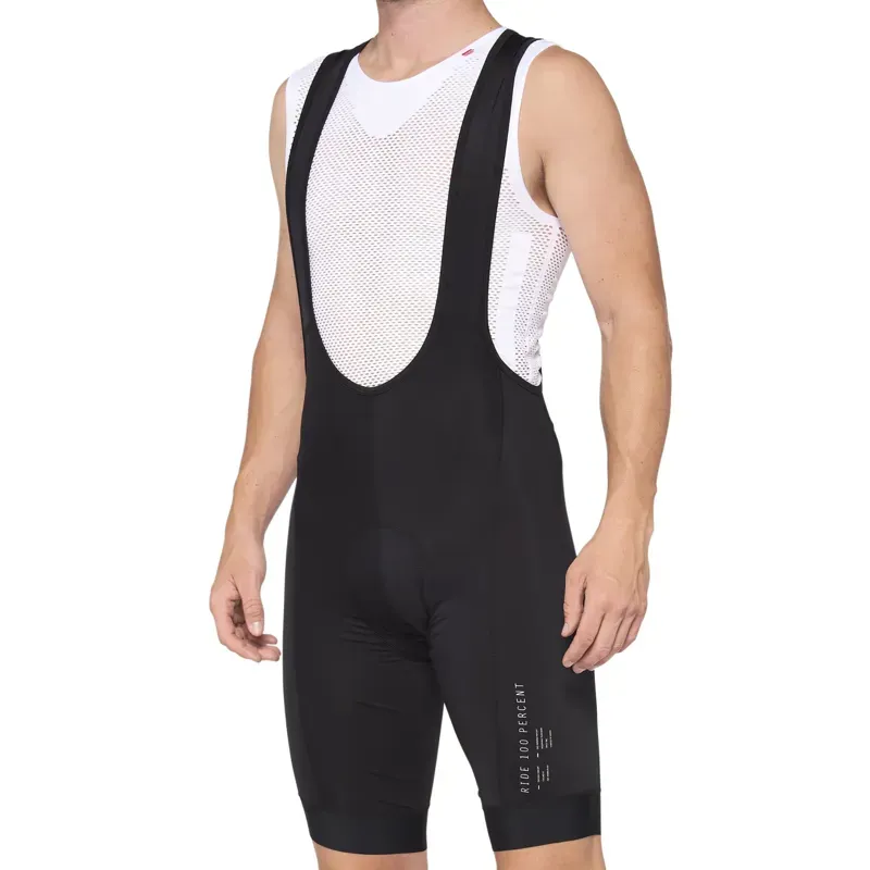 100% Exceeda Bib Shorts in Black/Charcoal