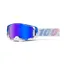 100% Armega HiPER Mirror Blue Lens Goggles in Neo