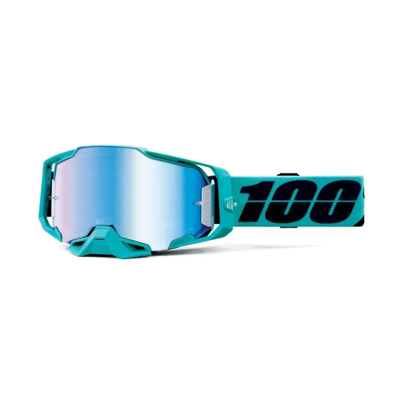 100% Armega Mirror Blue Lens Goggles in Esterel