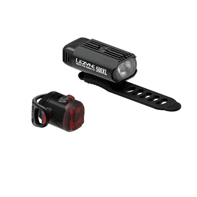 Lezyne Hecto Drive 500XL / Femto USB Light Set in Black