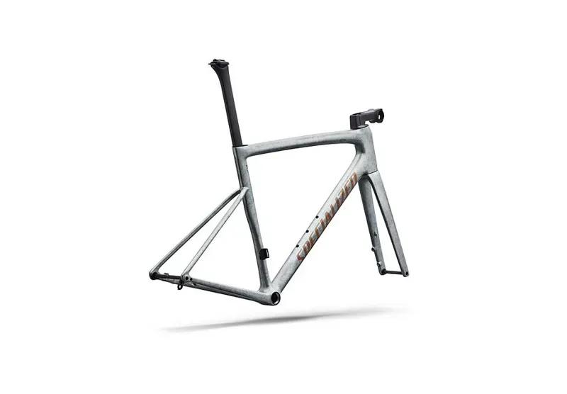 Specialized Tarmac SL8 Frameset SILVER / SHADOW SILVER DRY IMPASTO/ PHOTON ORANGE OVER SILVER-3