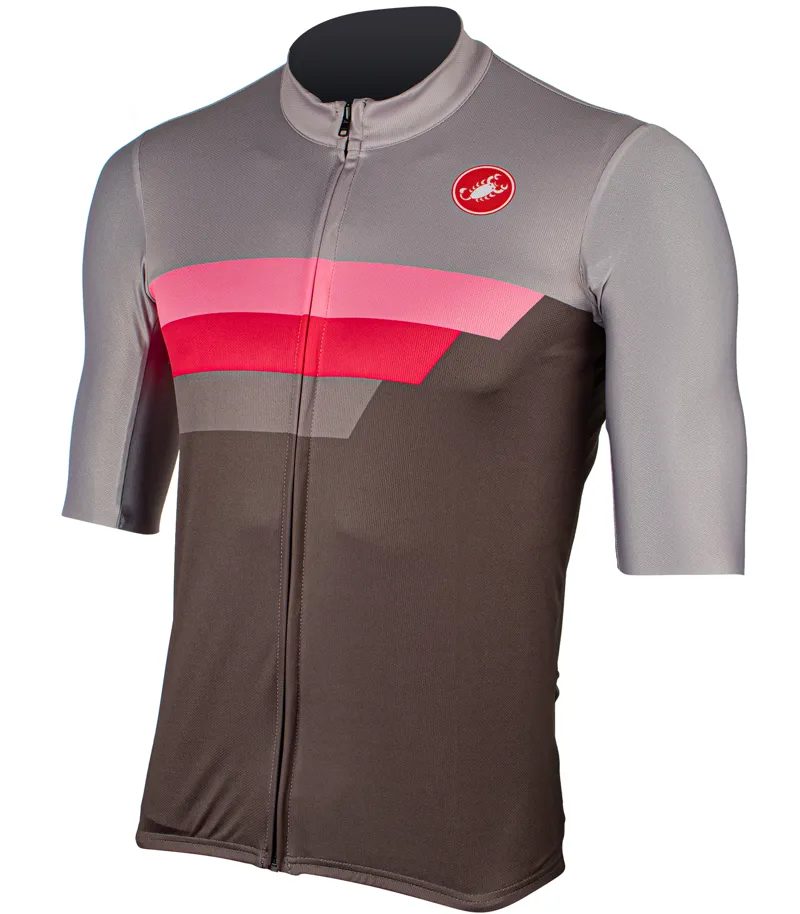 Castelli Ristretto Squadra Jersey FZ Grey/Pink Version