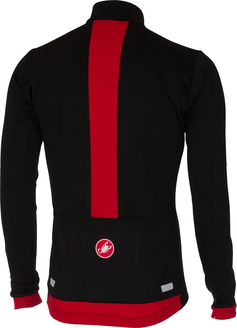 castelli Fondo Jersey FZ Black/Red-1