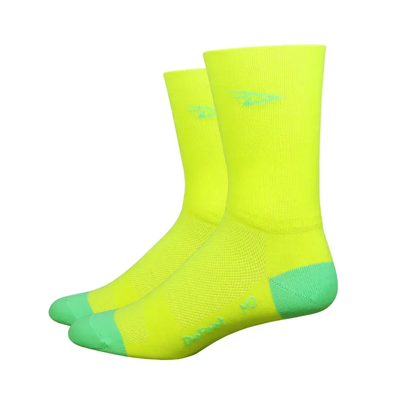 2017 Defeet Aireator Hi Top 5 D-Logo 5 Double Cuff Hi-Vis Yellow/Hi-Vis Green Xl
