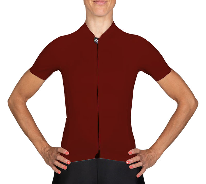 BCF Women's Gravel Jersey in Bourgogne