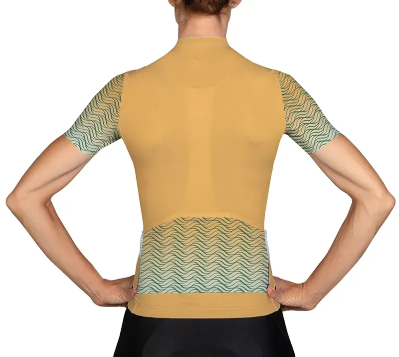 BCF Women's Gravel Jersey in Coral/Forest-1