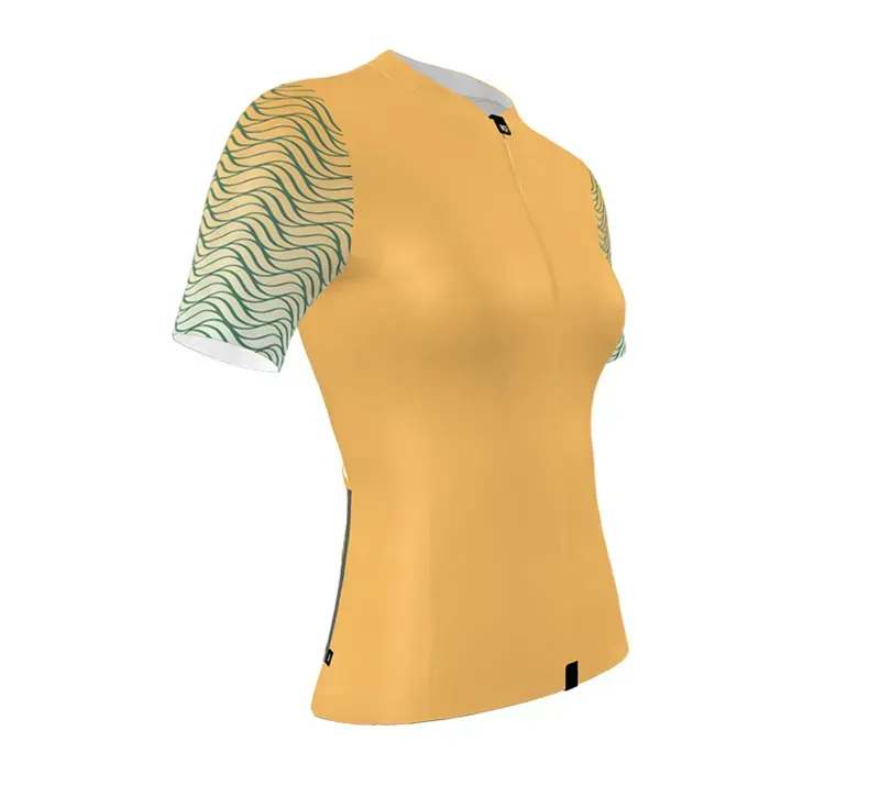 BCF Women's Gravel Jersey in Coral/Forest-3