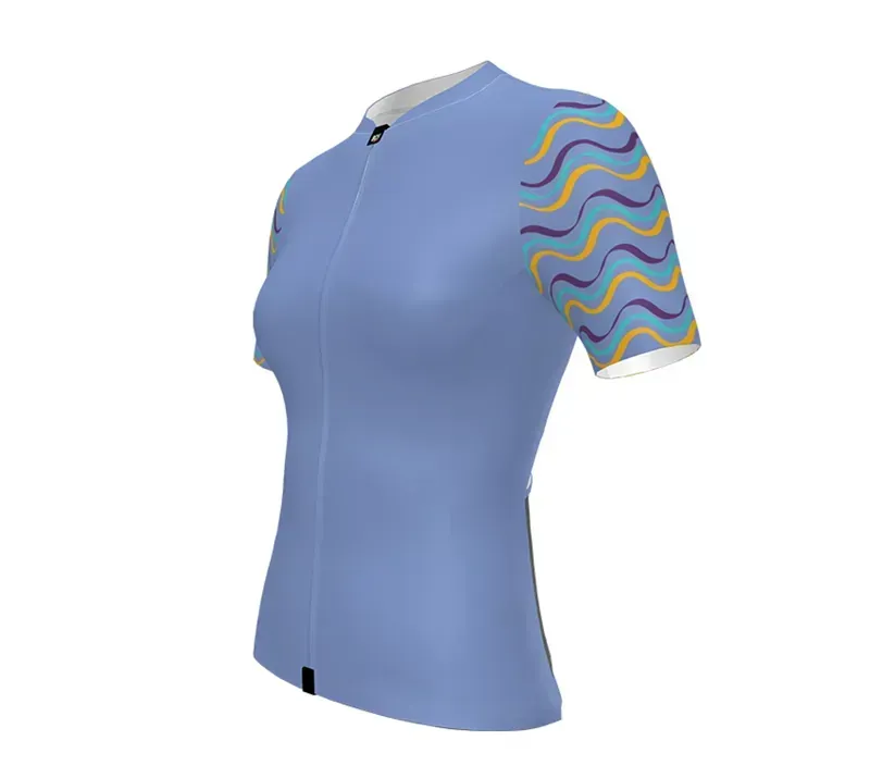 BCF Women's Gravel Jersey in Lavender/Mustard-2