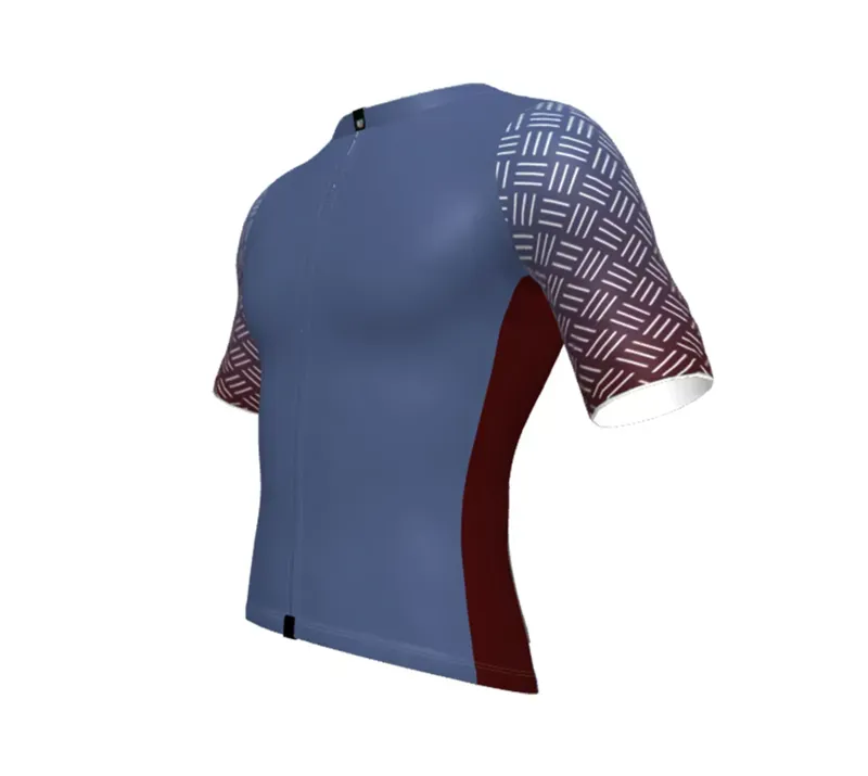 BCF Gravel Jersey in Deep Slate Blue/Bourgogne-1