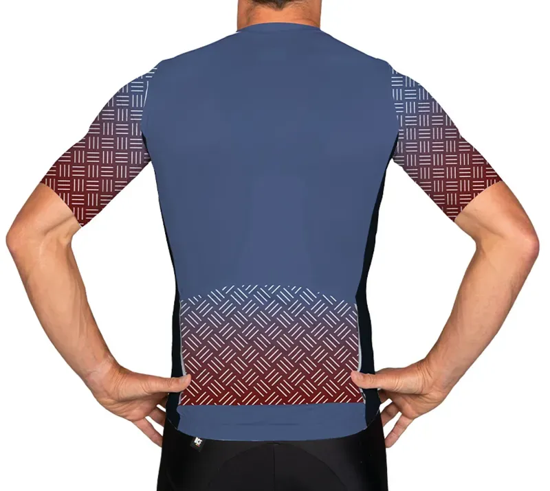 BCF Gravel Jersey in Deep Slate Blue/Bourgogne-2