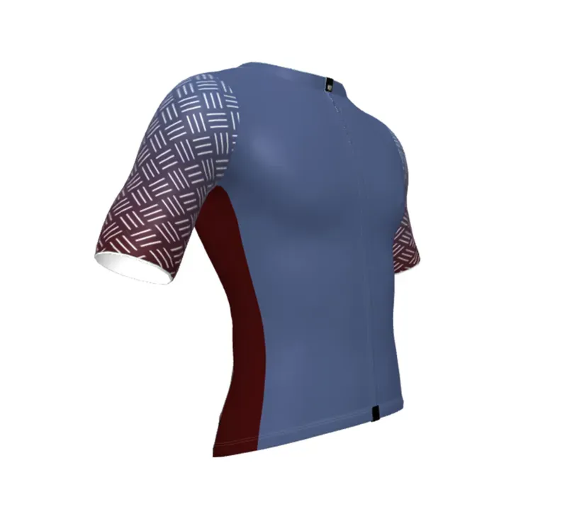 BCF Gravel Jersey in Deep Slate Blue/Bourgogne-3