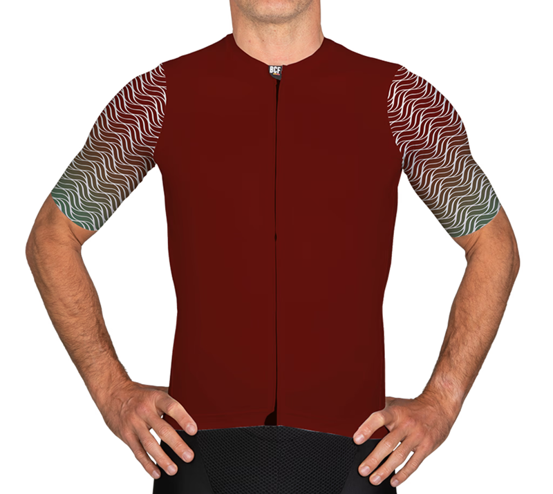 BCF Gravel Jersey in Bourgogne/Forest