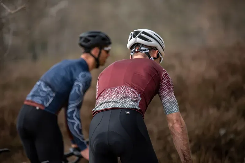 BCF Gravel Jersey in Bourgogne/Forest-5