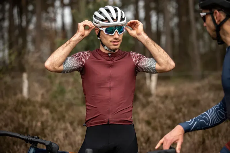 BCF Gravel Jersey in Bourgogne/Forest-6