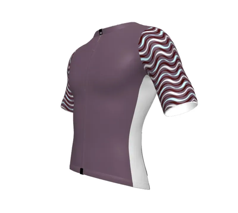 BCF Gravel Jersey in Merlot/Soft Blue-1