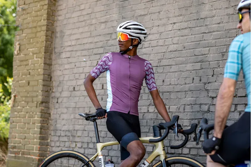 BCF Gravel Jersey in Merlot/Soft Blue-5