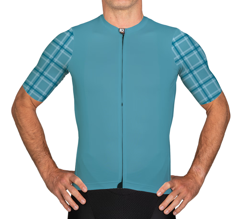 BCF Gravel Jersey in Teal/Steel Blue
