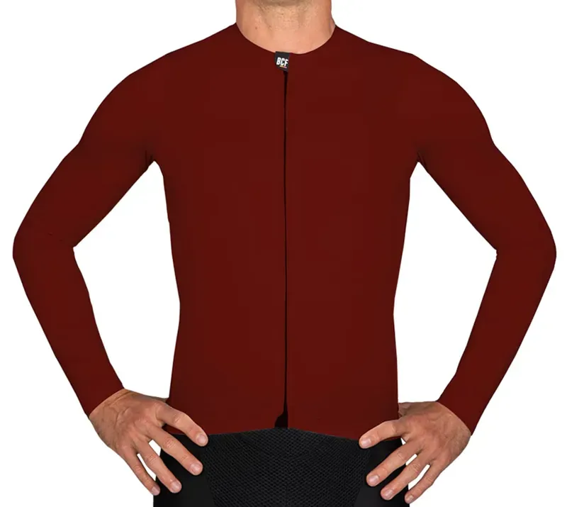BCF Gravel XS Long Sleeve Jersey in Bourgogne