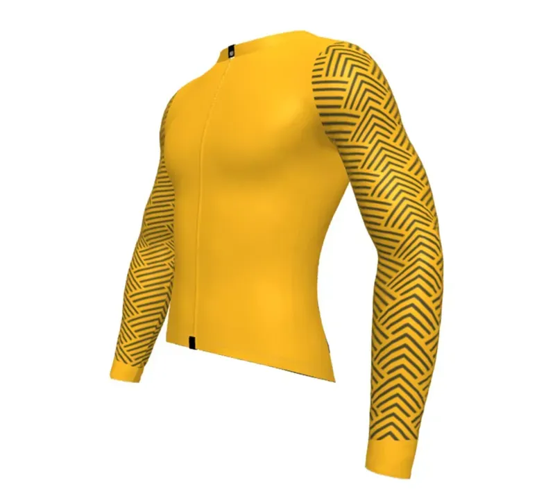 BCF Gravel XS Long Sleeve Jersey in Mustard/Forest-1