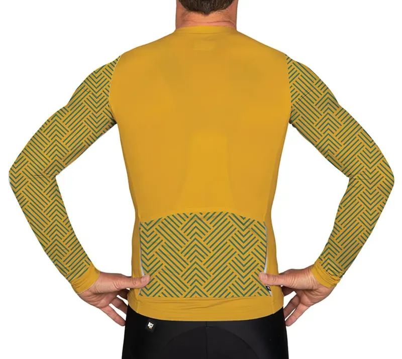 BCF Gravel XS Long Sleeve Jersey in Mustard/Forest-2