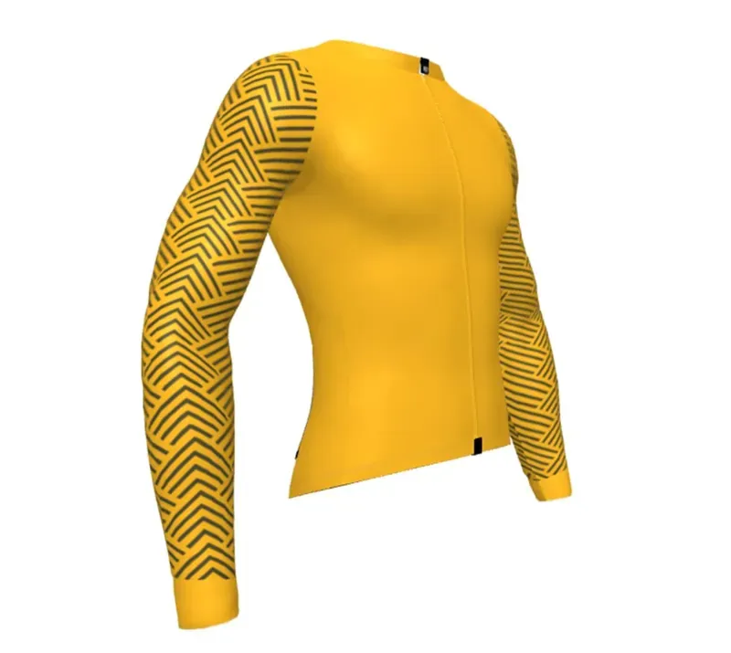 BCF Gravel XS Long Sleeve Jersey in Mustard/Forest-3