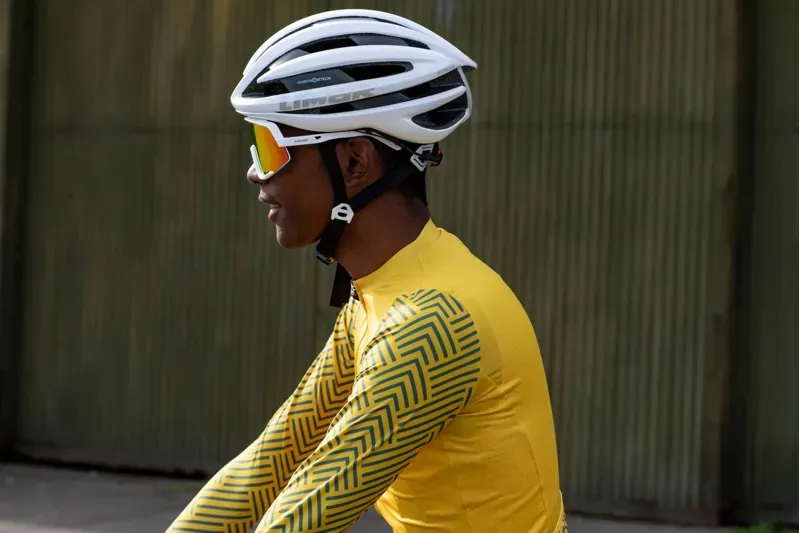 BCF Gravel XS Long Sleeve Jersey in Mustard/Forest-5