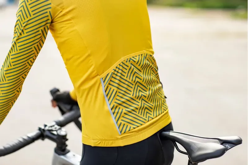 BCF Gravel XS Long Sleeve Jersey in Mustard/Forest-6