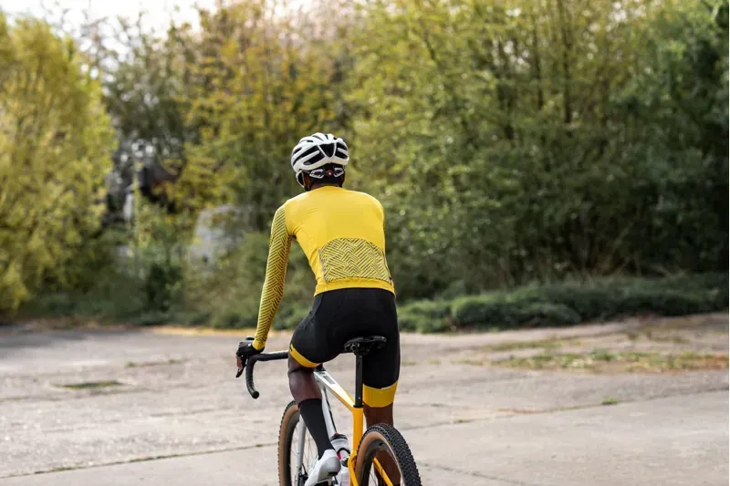 BCF Gravel XS Long Sleeve Jersey in Mustard/Forest-7
