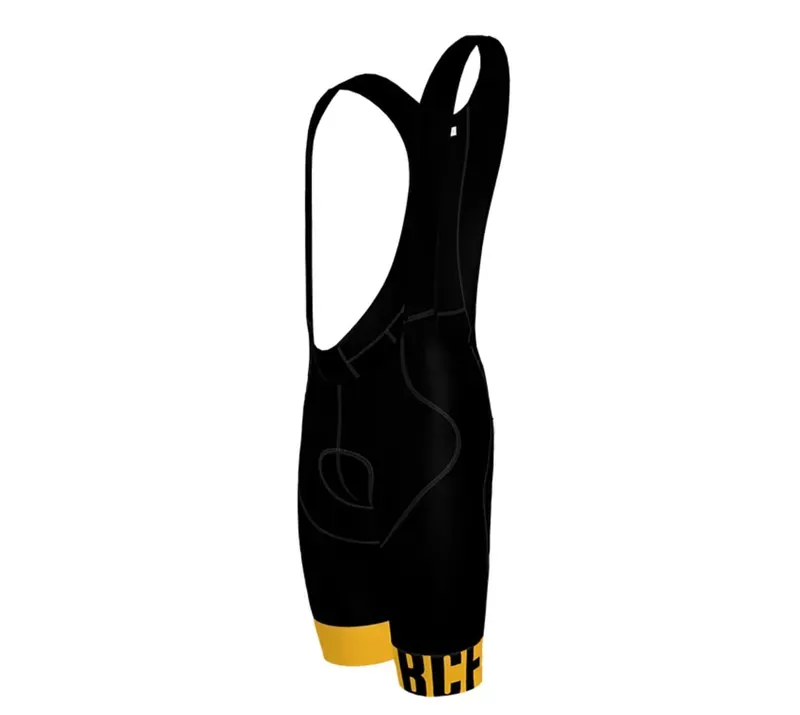 BCF Performance Long Cut Bib Short in Black/Mustard-3