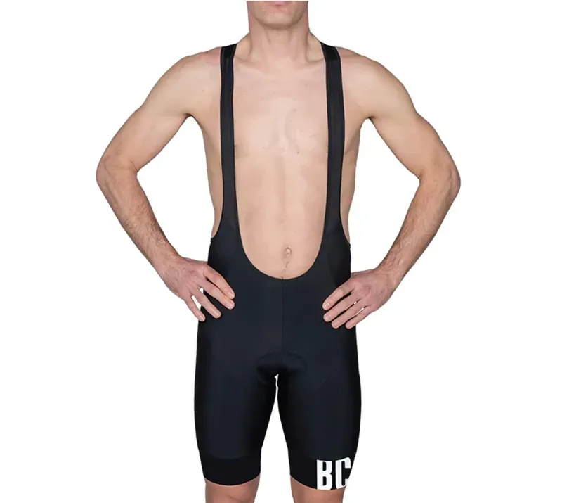 BCF Performance Long Cut XS Bib Short in Black/Black