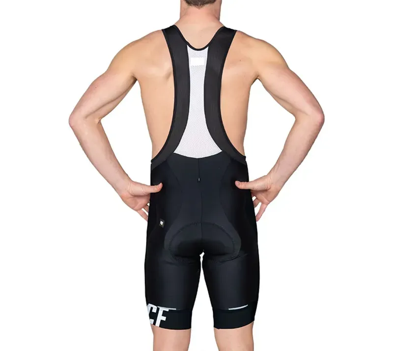 BCF Performance Long Cut XS Bib Short in Black/Black-2