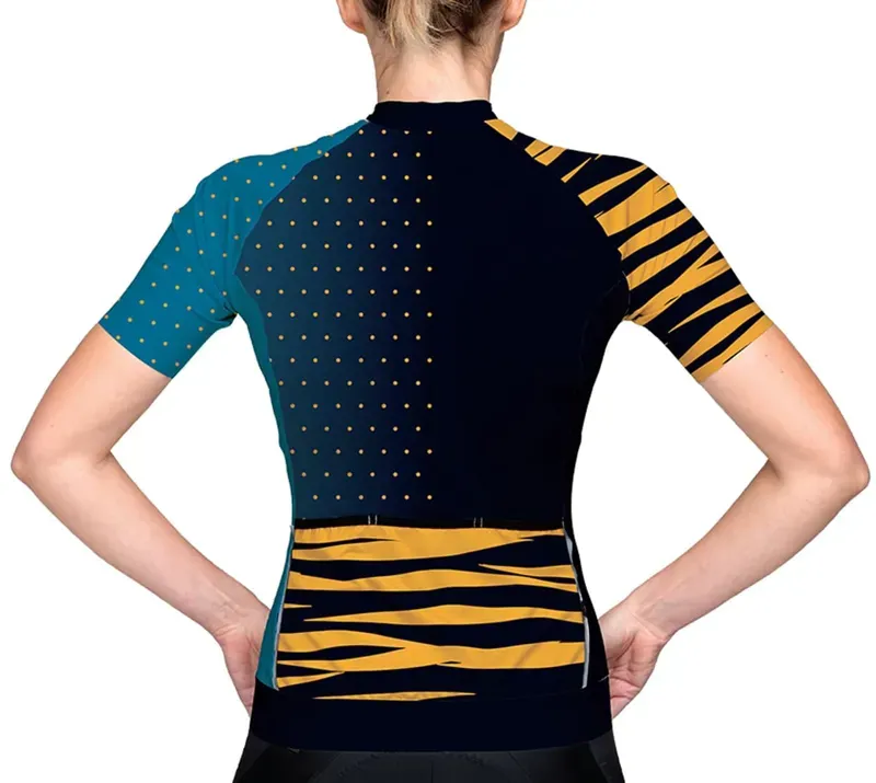 BCF Women's Performance Jersey in Black/Steel blue-2