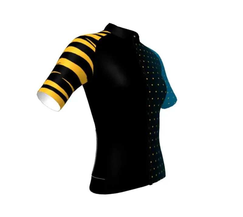 BCF Women's Performance Jersey in Black/Steel blue-3