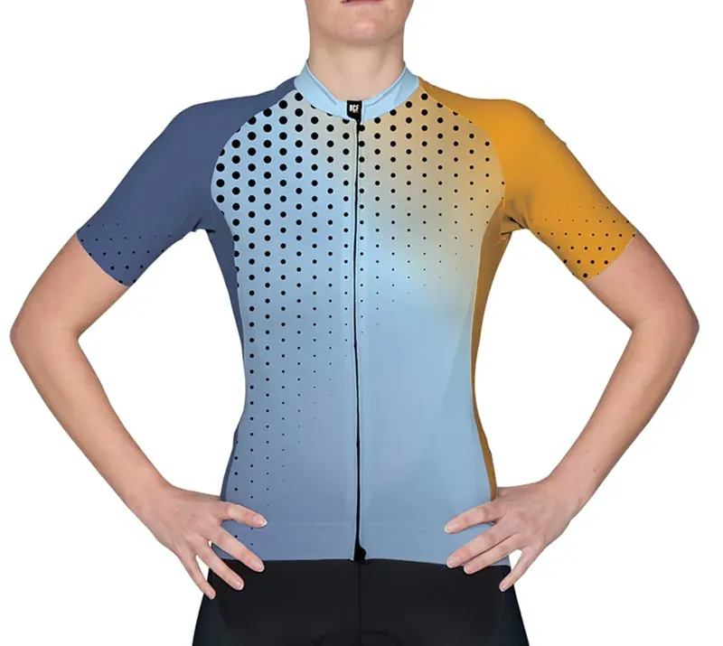 BCF Women's Performance Jersey in Soft Blue/Deep Slate Blue