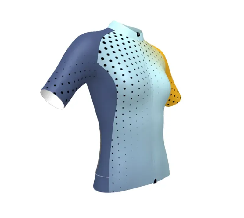 BCF Women's Performance Jersey in Soft Blue/Deep Slate Blue-3