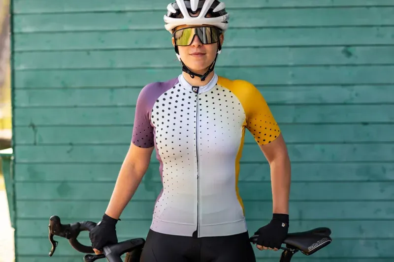 BCF Women's Performance Jersey in Soft Blue/Deep Slate Blue-4