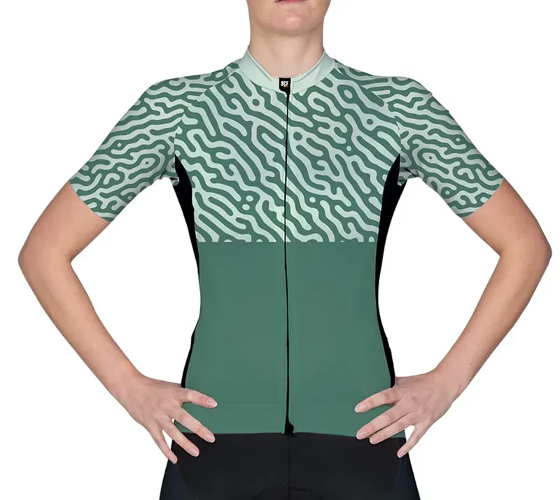 BCF Women's Performance Jersey in Forest/Honeydew