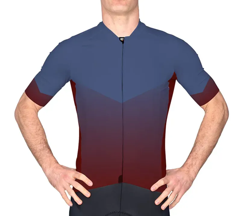 BCF Performance Jersey in Deep Slate Blue/Bourgogne