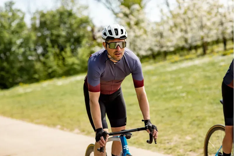 BCF Performance Jersey in Deep Slate Blue/Bourgogne-5