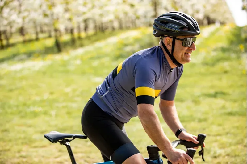 BCF Performance Jersey in Deep Slate Blue/Mustard-5