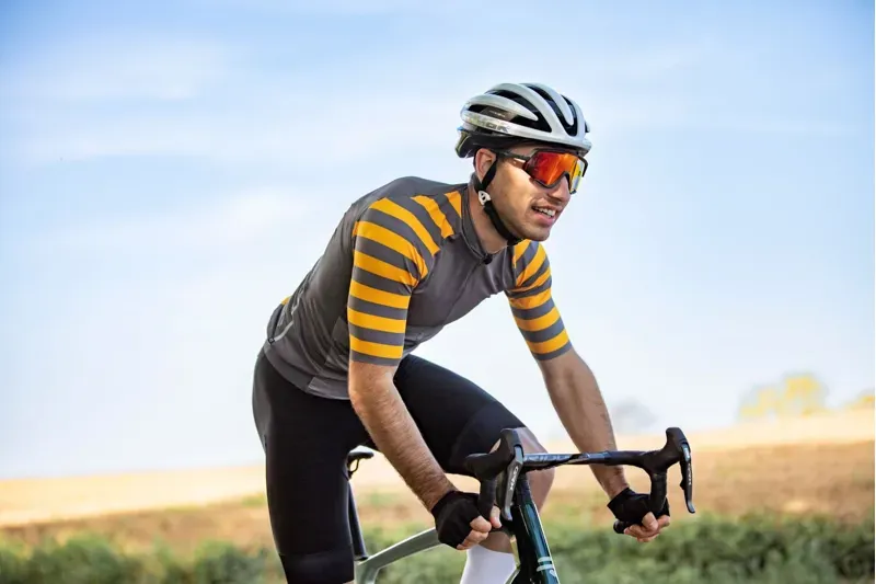 BCF Performance Jersey in Grey/Mustard-4