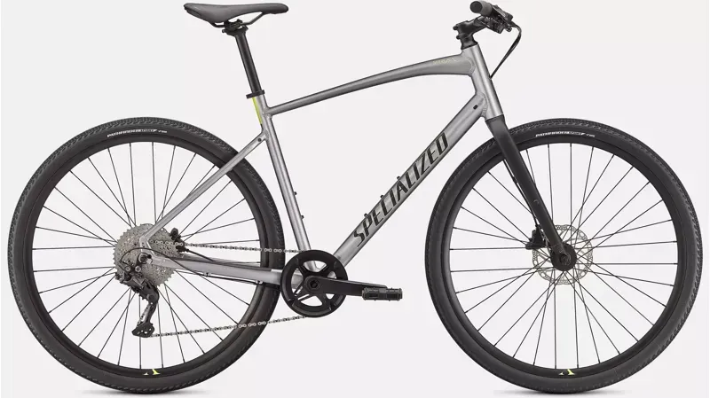 Specialized Sirrus X 3.0 Hybrid Bike in Silver/Ice Yellow/Black