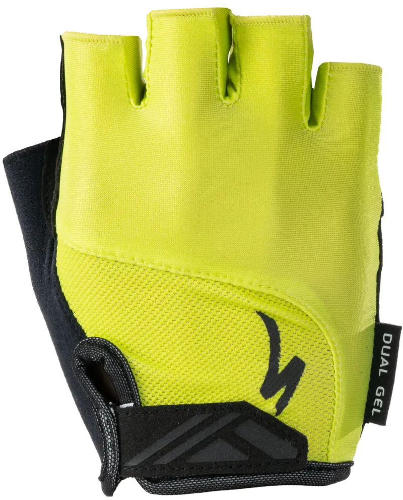 Specialized Body Geometry Dual-Gel Short Finger Gloves in Yellow