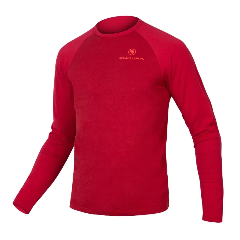 Endura One Clan Raglan Long Sleeve Jersey in Red
